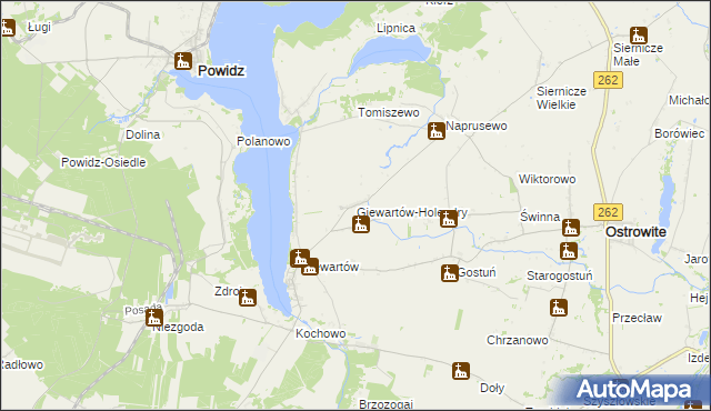 mapa Giewartów-Holendry, Giewartów-Holendry na mapie Targeo