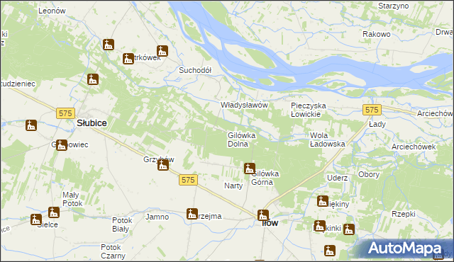 mapa Gilówka Dolna, Gilówka Dolna na mapie Targeo