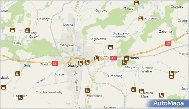 mapa Głogówko gmina Piaski, Głogówko gmina Piaski na mapie Targeo