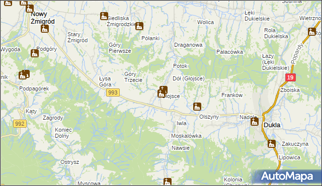 mapa Głojsce, Głojsce na mapie Targeo