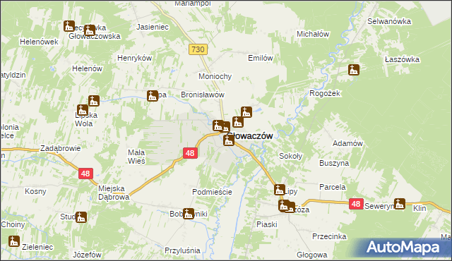 mapa Głowaczów, Głowaczów na mapie Targeo