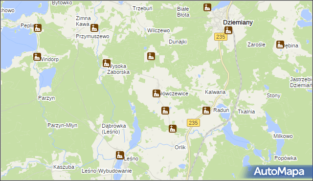 mapa Główczewice, Główczewice na mapie Targeo