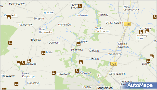 mapa Główczyn-Towarzystwo, Główczyn-Towarzystwo na mapie Targeo