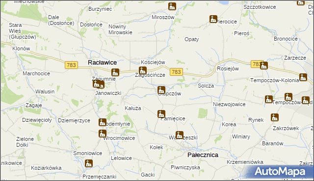 mapa Głupczów, Głupczów na mapie Targeo