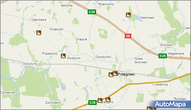 mapa Głuszynko, Głuszynko na mapie Targeo