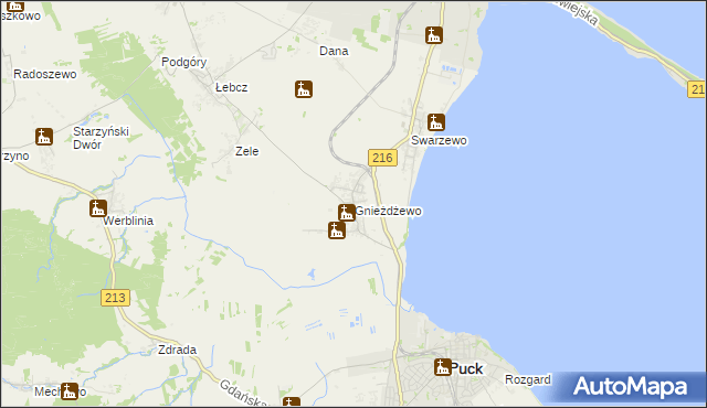 mapa Gnieżdżewo, Gnieżdżewo na mapie Targeo