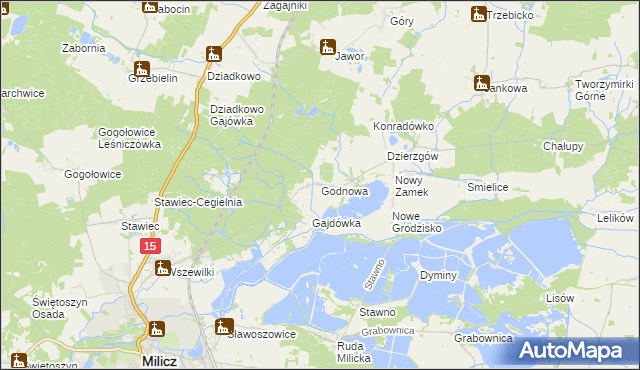 mapa Godnowa, Godnowa na mapie Targeo