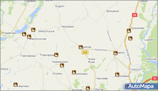 mapa Gogolinek, Gogolinek na mapie Targeo