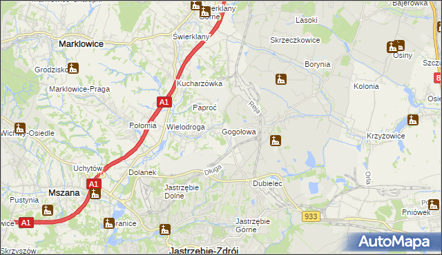 mapa Gogołowa, Gogołowa na mapie Targeo