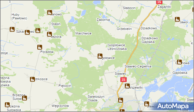 mapa Gogołowice gmina Milicz, Gogołowice gmina Milicz na mapie Targeo