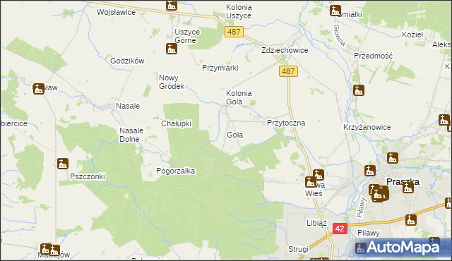 mapa Goła, Goła na mapie Targeo