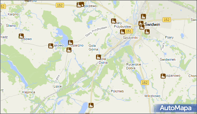 mapa Gola Dolna, Gola Dolna na mapie Targeo