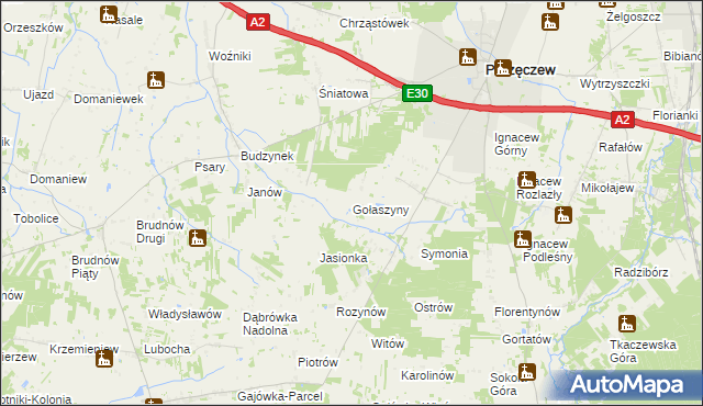 mapa Gołaszyny, Gołaszyny na mapie Targeo