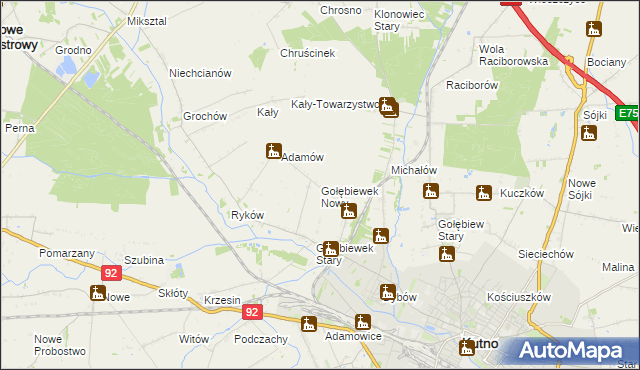 mapa Gołębiewek Nowy, Gołębiewek Nowy na mapie Targeo