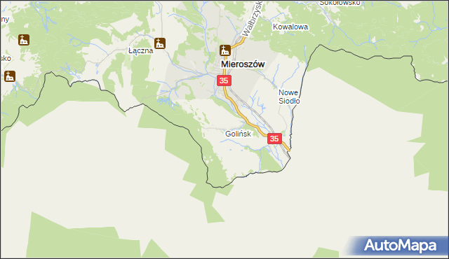 mapa Golińsk, Golińsk na mapie Targeo