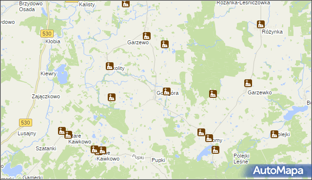 mapa Gołogóra gmina Świątki, Gołogóra gmina Świątki na mapie Targeo