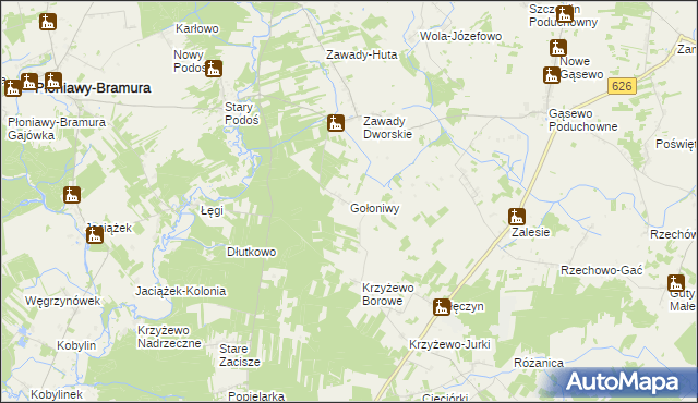 mapa Gołoniwy, Gołoniwy na mapie Targeo