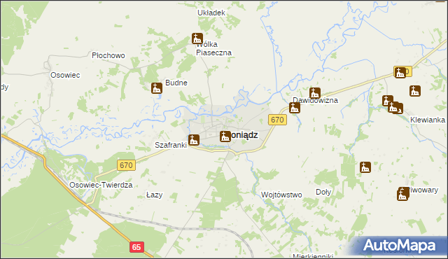 mapa Goniądz, Goniądz na mapie Targeo