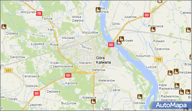 mapa Góra Kalwaria, Góra Kalwaria na mapie Targeo