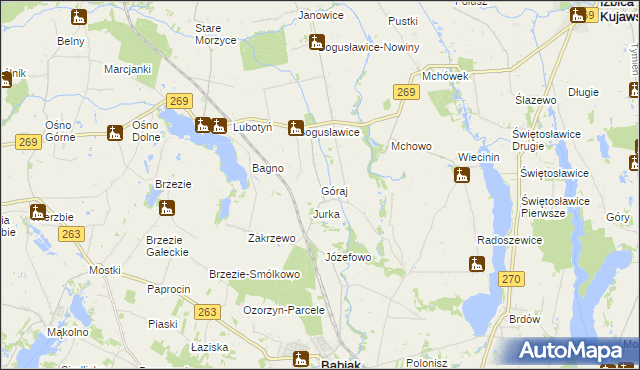 mapa Góraj, Góraj na mapie Targeo