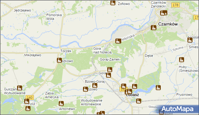 mapa Goraj-Zamek, Goraj-Zamek na mapie Targeo