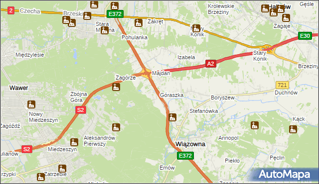 mapa Góraszka, Góraszka na mapie Targeo