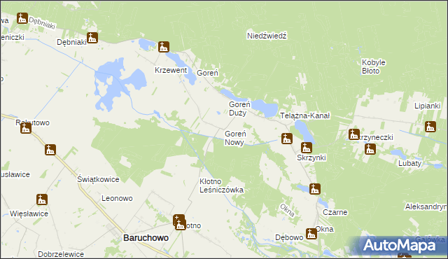 mapa Goreń Nowy, Goreń Nowy na mapie Targeo