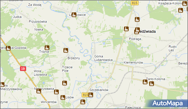 mapa Górka Lubartowska, Górka Lubartowska na mapie Targeo