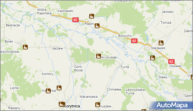 mapa Górki-Grubaki, Górki-Grubaki na mapie Targeo