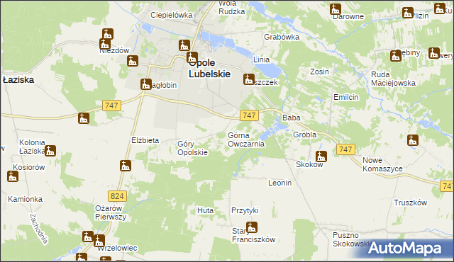 mapa Górna Owczarnia, Górna Owczarnia na mapie Targeo