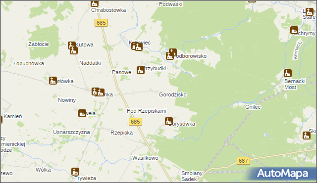 mapa Gorodzisko, Gorodzisko na mapie Targeo