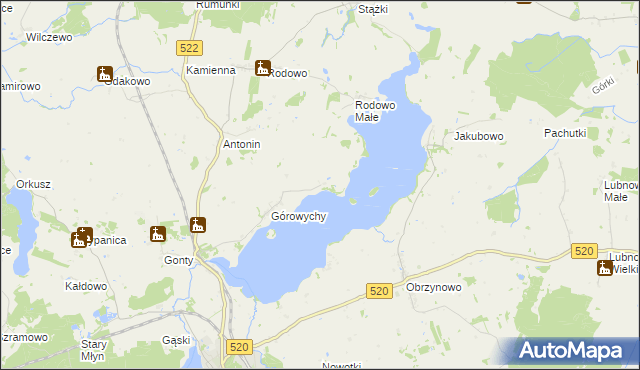 mapa Górowychy Małe, Górowychy Małe na mapie Targeo