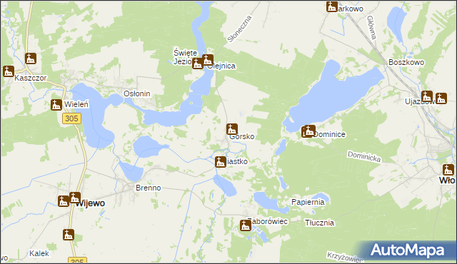 mapa Górsko gmina Przemęt, Górsko gmina Przemęt na mapie Targeo