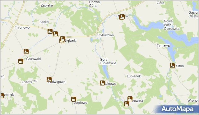 mapa Góry Lubiańskie, Góry Lubiańskie na mapie Targeo