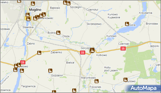 mapa Goryszewo, Goryszewo na mapie Targeo