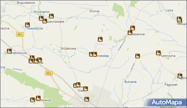 mapa Gorzesław, Gorzesław na mapie Targeo