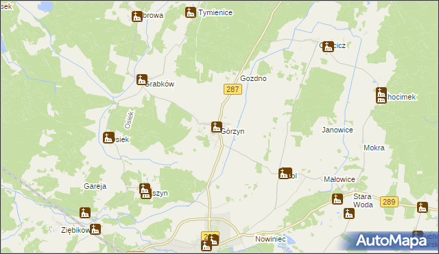 mapa Górzyn gmina Lubsko, Górzyn gmina Lubsko na mapie Targeo