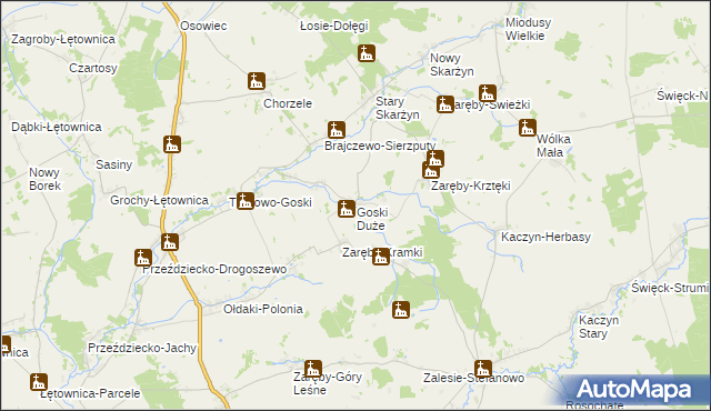 mapa Goski Duże, Goski Duże na mapie Targeo