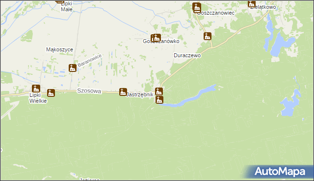 mapa Goszczanowo, Goszczanowo na mapie Targeo