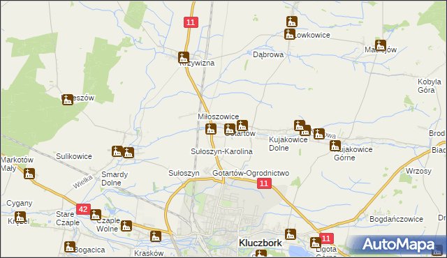 mapa Gotartów, Gotartów na mapie Targeo
