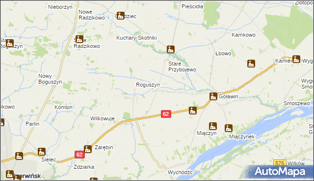 mapa Goworowo gmina Czerwińsk nad Wisłą, Goworowo gmina Czerwińsk nad Wisłą na mapie Targeo