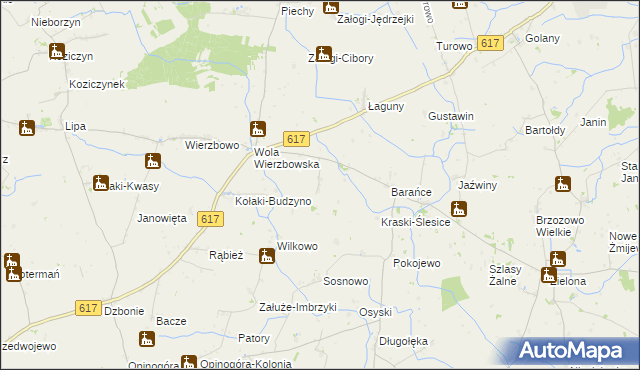 mapa Goździe, Goździe na mapie Targeo