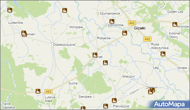 mapa Grab gmina Czermin, Grab gmina Czermin na mapie Targeo