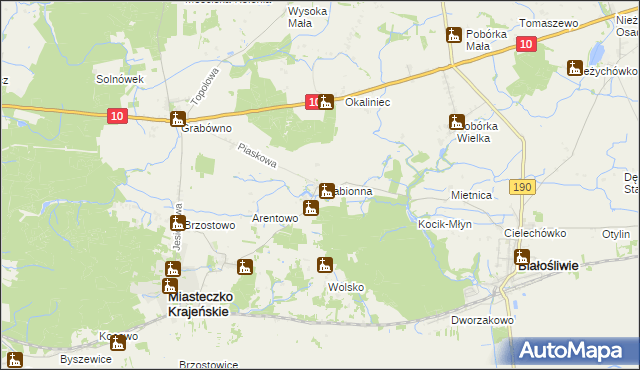 mapa Grabionna, Grabionna na mapie Targeo