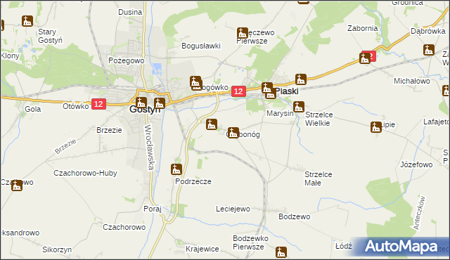 mapa Grabonóg, Grabonóg na mapie Targeo