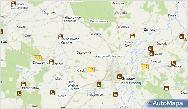 mapa Grabów-Wójtostwo, Grabów-Wójtostwo na mapie Targeo