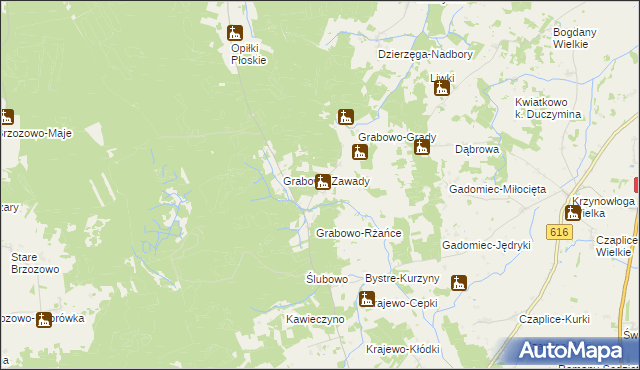 mapa Grabowo-Skorupki, Grabowo-Skorupki na mapie Targeo