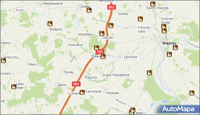 mapa Grądy-Michały, Grądy-Michały na mapie Targeo