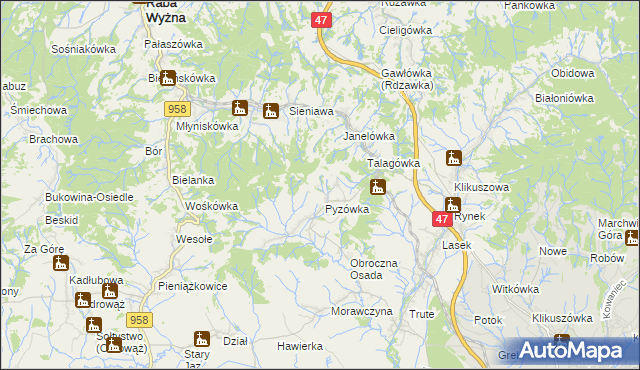 mapa Grapa, Grapa na mapie Targeo