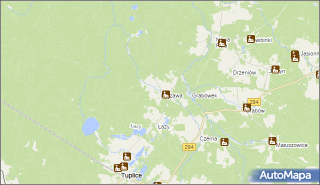 mapa Gręzawa, Gręzawa na mapie Targeo